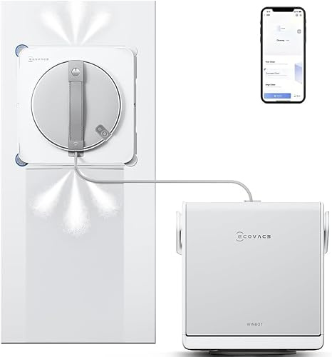 ECOVACS WINBOT W2S Omni Window Cleaning Robot,Dual Power Modes | with 6-in-1 Multifunction Station,TruEdge Edge-to-Edge Precision,Triple Wide-Angle Spray Nozzles,12-Level Safety System