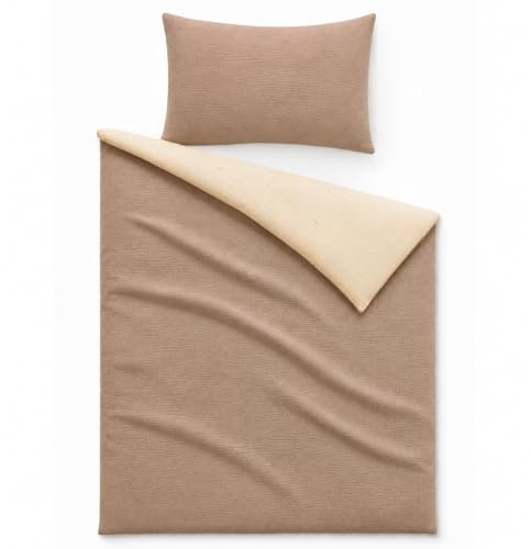 Dreamzie Kinderbettwäsche 100x135 Musselin 100% Baumwolle - Altrosa | Kinderbettwäsche 2-teilig · 100% Baumwoll-Musselin · Weich & Atmungsaktiv · Oeko-Tex zertifiziert · Sicherer Reißverschluss