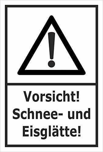 Melis-Folienwerkstatt Schild Schnee- und Eisglätte - 15x10cm - 3mm Hartschaum – 20 VAR S00018-073-A