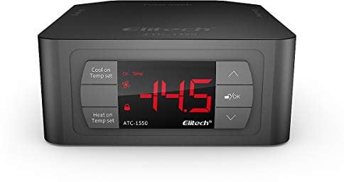 Elitech Pre-Wired Temperature Controller Thermostat 220V W/2 UK Sockets ATC-1550 Automatic Cooling Heating