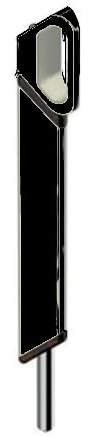 Türriegel VXV 500 mm RAL:9005 schwarz