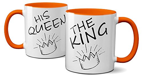 PAYANA 1025 The-King-His-Queen Tasse Double Face 325 ML Orange
