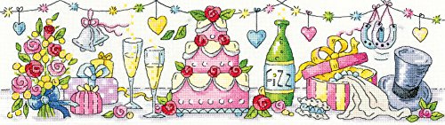Heritage KCWD1454-A Aida Wedding Anniversary Cross Stitch Kit 37.5x10cm