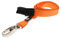 ALG ID Cards® Dragonne de couleur unie avec ouverture de sécurité | Cordon tour de cou orange avec clip en métal | Cordon pour porte-badge (cordon orange)