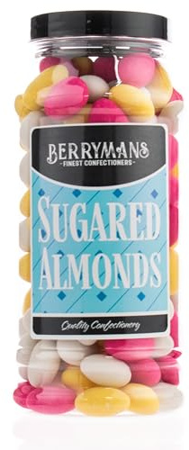 Original Sugared Almonds Retro Sweets Gift Jar By Berrymans Sweet Shop - Classic Sweets, Traditional Taste.