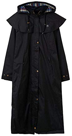 LightHouse Outback Women's Full Length Waterproof Raincoat, Black, 22