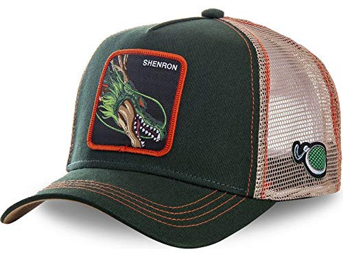 Dragon Ball Z Kappe für Damen und Herren, Trucker-Kappe, tolle Schildkröte, vielseitig und langlebig, Shenron (grün/beige), Einheitsgröße