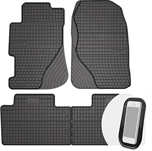 moto-MOLTICO Gummimatten Auto, 4-teiliges Set, Allwetter Gummi Fußmatten, Antirutsch & Wasserfest Autoteppiche - passend für Honda Civic VII 2001-2006