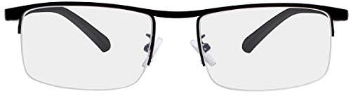 LJIMI Progressive Multifocus Reading Glasses Anti Blue Light No Line Multifocal Computer Readers for Men and Women Anti Eye Strain/Glare/UV Filter Eyeglasses Semi-Rimless Eyewear Safety Goggles