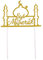 TOYANDONA 1Pc Eid Mubarak Kuchen Topper Gold Glitter Cupcake Picks Ramadan Kareem Party Dekoration Eid Festival Kuchen Dekoration