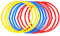 Jenngaoo Fußball Training Ringe, 6 Stück Multicolor Sporttraining Geschwindigkeiten Ring Fußball für Kontrolle Geschwindigkeiten Beweglichkeitstraining Fähigkeiten - 16 Durchmesser