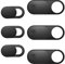Webcam Cover Slide, 6 custodie ultra sottili per webcam, per laptop, desktop, PC, tablet, smartphone, proteggere la tua privacy e sicurezza (nero)