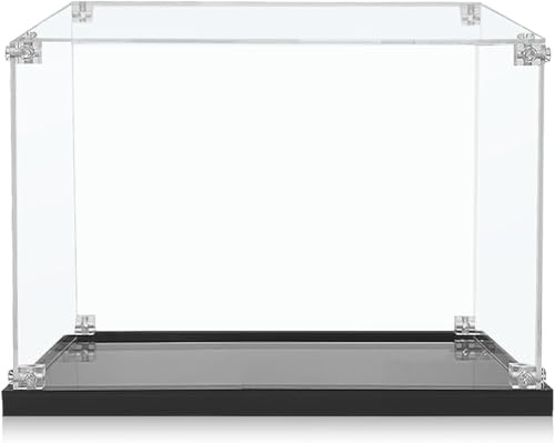 icuanuty Acrylmodell-Display-Box/Display-Vitrine für Lego Sammler-Display-Box Staubschutzhülle mit Sockel zur freien Aufstellung von Spielzeug 19 x 15 x 35 cm-76223