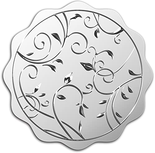 craspire 100 Stück Selbstklebende Silberfolie Geprägte Aufkleber Medaille Dekoration Aufkleber, Rebe-Muster-Aufkleber-Abschluss-Unternehmensnotar-Geschenk-Siegel-Aufkleber