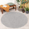 FRAAI | Home & Living In- & Outdoor Teppich Rund - Costa Dunkelgrau - Wetterfest - Polypropylen - Flachgewebe - Balkon, Garten/Terrasse - Terrasse - Rug