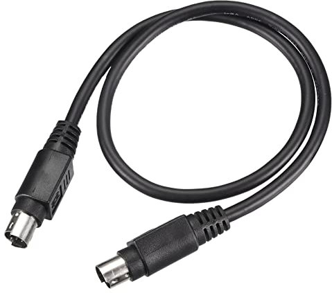 sourcing map PS/2 Mouse and Keyboard Extension Cable 6 Pin 1.64 Feet Male to Male for PC,Black