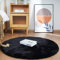 Ghouse Teppich Rund 120x120 cm Schwarz Flauschig Weich Wohnzimmer Schlafzimmer Dekoration rutschfest Kurzflor Teppich Waschbarer Carpet