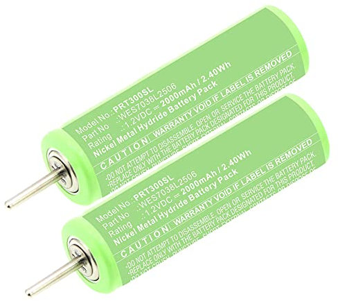 CELLONIC, Akku für Rasierer kompatibel mit Panasonic ER-GB80, WES7038L2506, ER-GB60 (1.2V, 2000mAh) 2 Stück