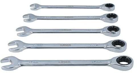 Laser 8510 Ratchet Ring Combination Spanner Set 5pc