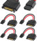 Xiatiaosann 4 piezas SATA de 15 pines macho a SATA de 6 pines hembra Slimline cable adaptador de corriente para discos duros Slimline SATA, 12 pulgadas (30 cm)