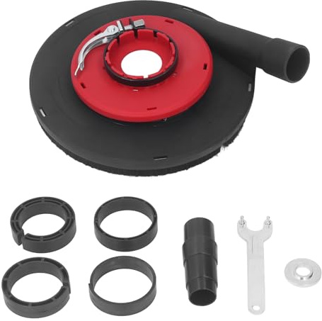 Angle Grinder Dust Shroud, 9 Inch Grinding Dust Shroud, Universal Grinding Shroud Dust Cover Collector with Vacuum Attachment for Angle Grinder (230mm)