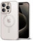 oakxco for iPhone 15 Pro Max Case Clear Magnetic Compatible with Magsafe, Thin Slim Transparent Non Yellowing, Hybrid Soft Silicone Bumper & Hard Plastic Cover for Women, Titanium Beige Stone