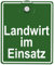 Schilderio Premium Saugnapfschild Schild Landwirt im Einsatz, 3 mm Acrylglas, ca. 100x120mm, Landwirt Auto Schild mit 1x Saugnapf 30mm, Autoschild Landwirt zur Befestigung an Autoscheiben von innen
