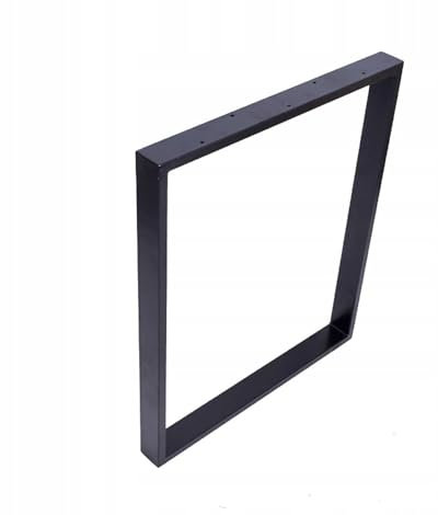 Anwicar Tischbein schwarz, Möbelbein, Möbelfüß, Metallbein, Tischfuss, Tischkufen, Tischgestell, Industriestil Loft-Stil, Rechteck, 1 Stück, 60x71cm