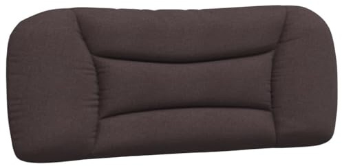 vidaXL Kopfteil Kissen Hvar, Kopfteilkissen mit Reißverschluss, Rückenkissen mit hervorragender Rückenlehne, Kopfkissen Lesekissen, Dunkelbraun 100cm Stoff