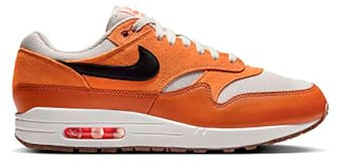 Nike Herren AIR MAX 1 ESS Sneaker, Hellbeige, Leinen, schwarz, 46 EU
