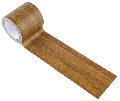 mkemka Wood Grain Repair Tape Realistic Wood Grain Self Adhesive Tape 2.2 Inch x 15ft Floor Tape for Tables Doors Windows Floors (Brown)