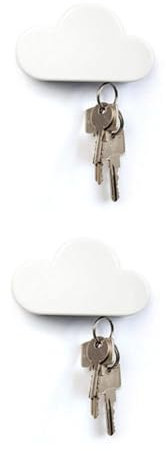 Zerodeko 2St Schlüsselhalter cloud key holder schlüsselanhänger magnetisch magnetischer schlüsselanhänger schlüsselhaken magnetic key holder magnetischer Aufhänger Weiß