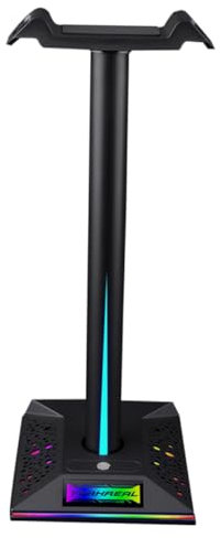 HOMSFOU Headphone Stand Mit -Beleuchtung USB-hub Und Verstellbarer Kopfhörerhalter Für Gaming-pc-zubehör RGB-Effekte rutschfeste Basis Lichtmodi