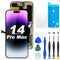 DIGI4U LCD für iPhone 14 Pro Max Display Bildschirm Ersatz, 6,7 Full HD 3D Touch Truetone Face ID für iPhone 14 Pro Max Display Digitizer Reparaturkits(A2894,A2651,A2893,A2896,A2895)