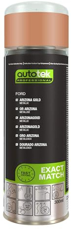 Autotek Professional Exact Match Car Spray Paint - Ford Arizona Gold Aerosol Spray 300ml