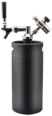 ATUMY Heimbrau-Sets Druckminderer 2l Bierfass Mini Fasszapfspender, kohlensäurehaltiges Co2-Ladegerät für Bierbrauen(3.6L)
