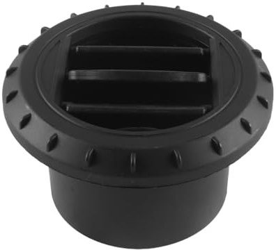 Hoite Tuyau de conduit de chauffage diesel 75 mm, sortie d'aération, ouverture rotative, chauffage auxiliaire en plastique noir avec rotation à 360 degrés