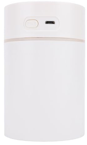 HELEVIA Tragbarer Luftbefeuchter, 300 Ml, USB-betrieben, mit 2 Nebelmodi und Integriertem Fahrradlicht, für Schlafzimmer, Büro, Schreibtisch, Auto, Kleine Zimmerpflanzen (Weiß)