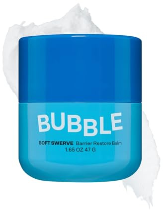 Bubble Skincare Soft Swerve Barrier Cream - Face Moisturizer for Dry Skin, Skin Barrier Repair Balm - Moisture-Sealing Face Balm with Squalane, Shea Butter, Ceramides, Niacinamide (47 g)