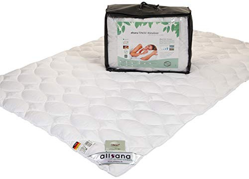 allsana Tencel® Klimafaser Leichtsteppbett 155x220 cm | Lyocell Sommerdecke für Allergiker | waschbar bei 60°C | atmungsaktive Bettdecke aus Naturfaser bei Allergie | Markenqualität Made in Germany