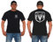JH Design Herren T-Shirt Dodge Ram Logo kurzärmelig Schwarz - Schwarz - Groß
