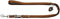 HUNTER TARA Verstellbare Hunderführleine, Leder, rustikal, wetterfest, robust, 1,5 x 200 cm, cognac/dunkelbraun