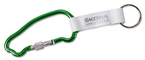 Skoda MVF04-180 Schlüsselanhänger Karabiner Autoform Anhänger Metallkarabiner, Grün