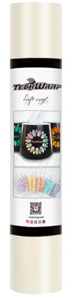TECKWRAP Rollo de vinilo adhesivo mate de 1 pie x 5 pies, blanco marfil mate