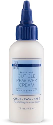 Blue Cross Cuticle Remover Cream for Dry Damaged Cuticles, Moisturizing Cuticle Softener for Nails, Professional Nail Care for Dry Manicures, Brittle Hang Nails, Made in USA, 2oz