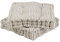 Dibor XL Floor Pillow Set of 2 100% Cotton Casual Seating Yoga Medication Floor Cushions (Grey Stripe)