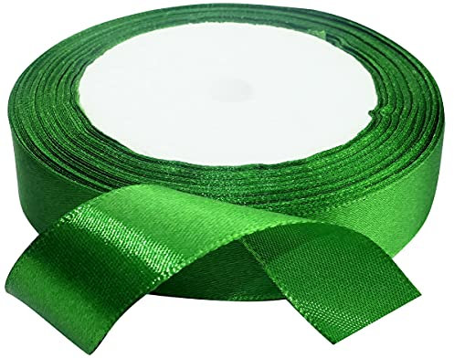 AERZETIX - C50403 - Satinband dekorativ glänzend fein - 20mm x 22 meter - grünes gras - kreative projekte nähkunst geschenkverpackung zur geburtstagsfeier