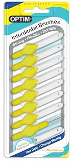 Stoddard Icon Yellow Standard Interdental Brushes - 8 Brush Plus 2 Free Brush in 1 Pack
