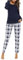 Litherday Schlafanzug Damen Lang Baumwolle Pyjama Kariert Nachtwäsche Winter Pyjama Set Zweiteiliger Rundhals Sleepwear