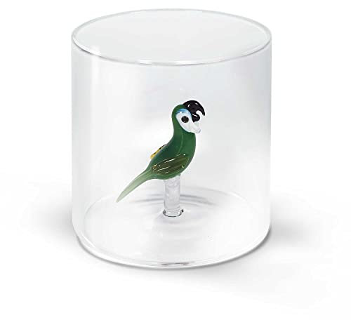 WD Lifestyle Tumbler in borosilicato Modello Monterey Dec.papagallo